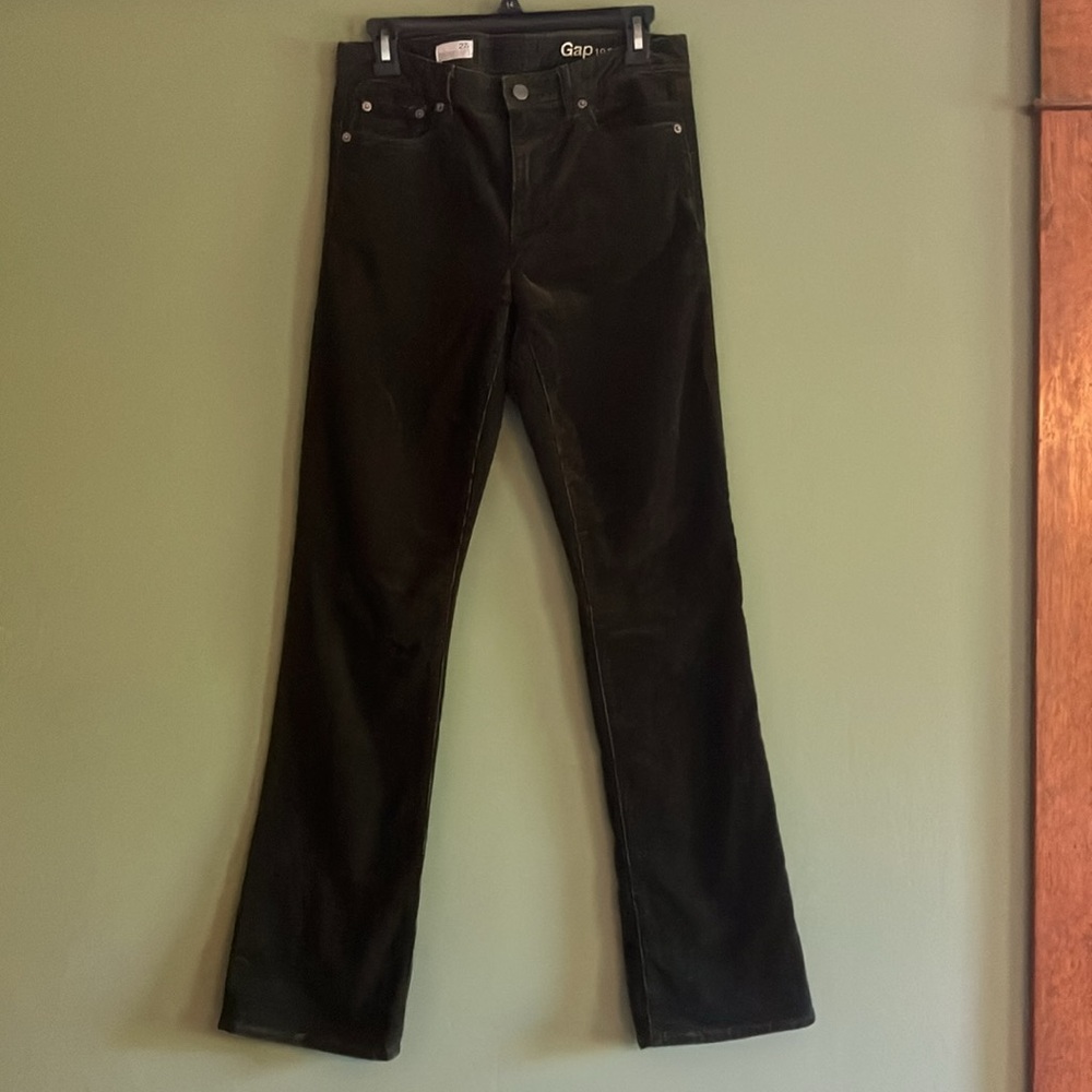 Olive green corduroy low rise perfect bootcut size 27R